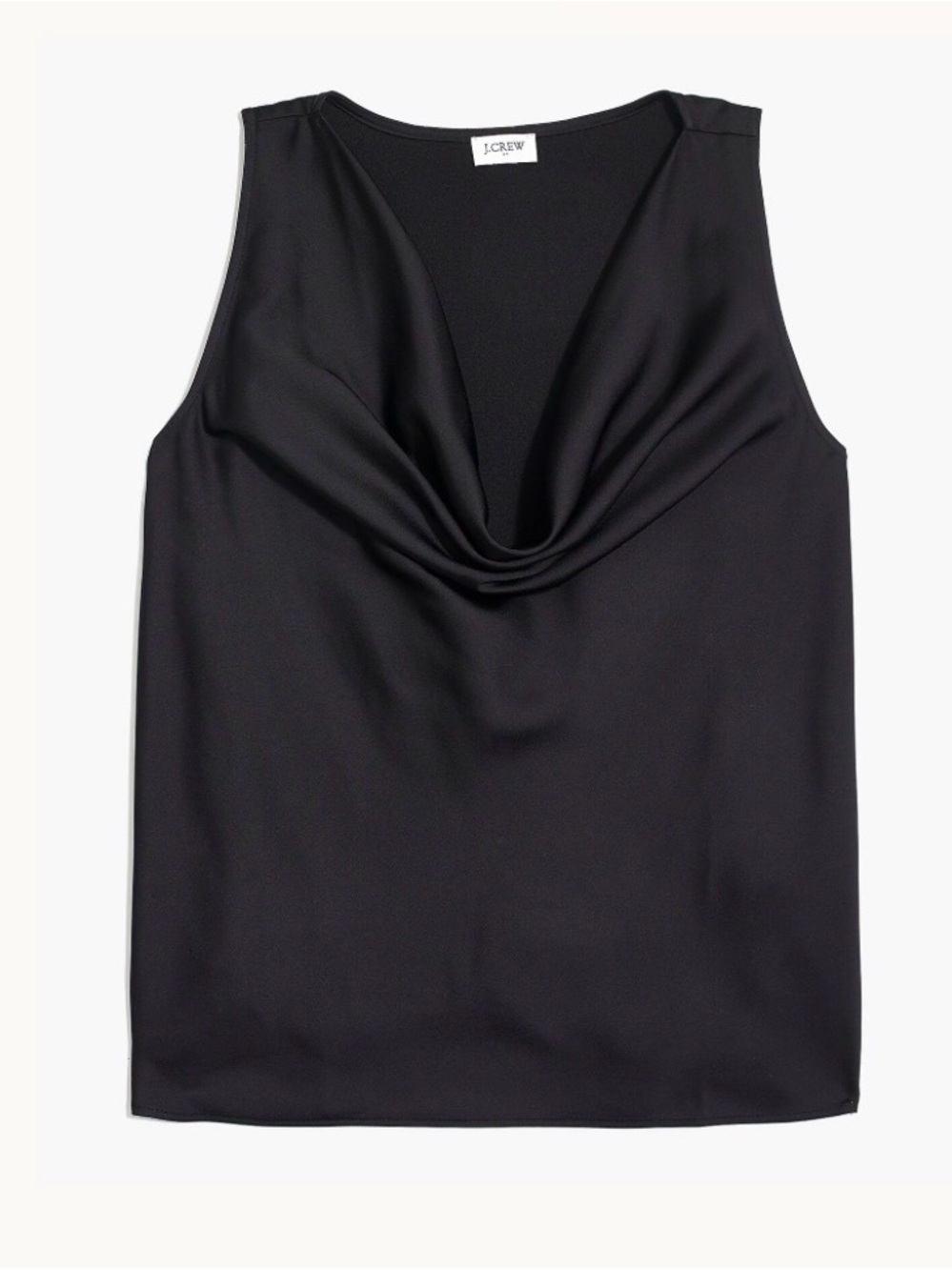 J. Crew Factory Black Cowl Neck Sleeveless Top NWT Size  XL